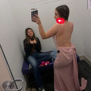 Windsor Dusty Rose Open-Back Sparkle Prom Dress